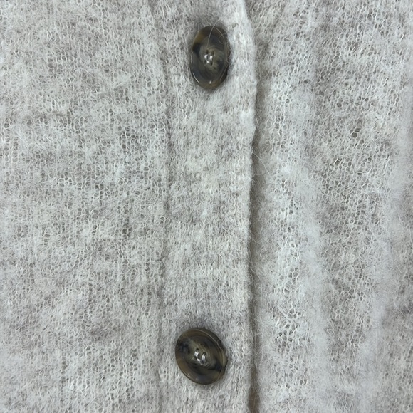 Part Two Alpaca Blend Long Button Costal Cardigan Cream/ Beige SZ L - Picture 3 of 6